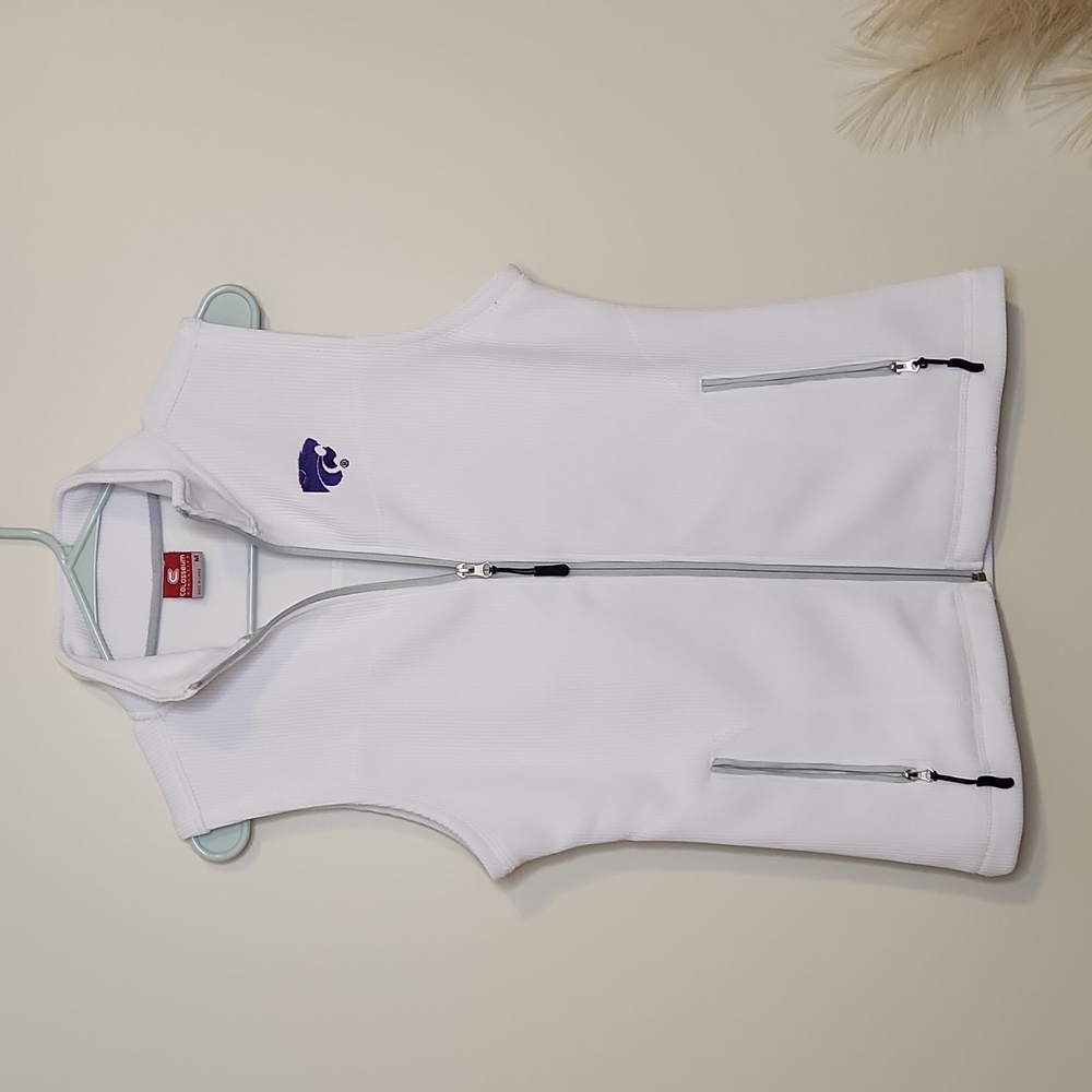 K State Womens Colosseum White Vest Medium